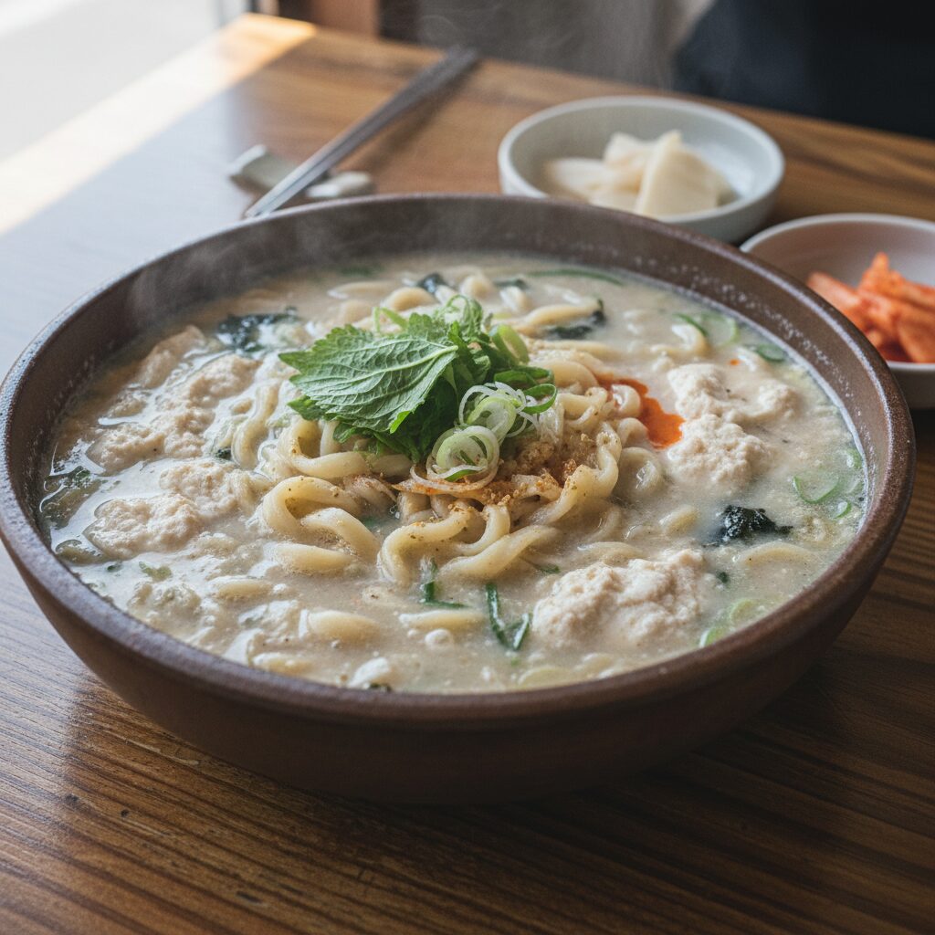 강릉 고씨네동해막국수 대표 메뉴 들깨순두부칼국수