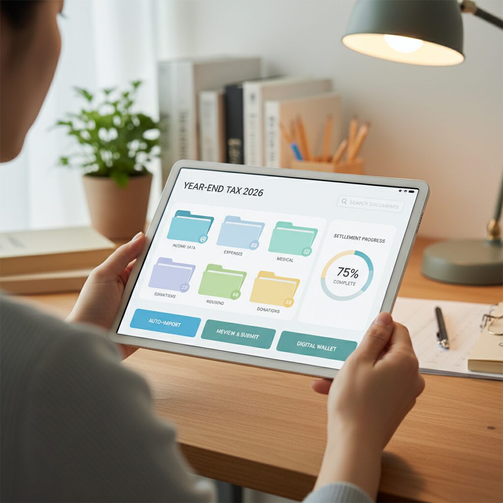 2026년 연말정산 디지털 정리 앱과 폴더 관리 화면