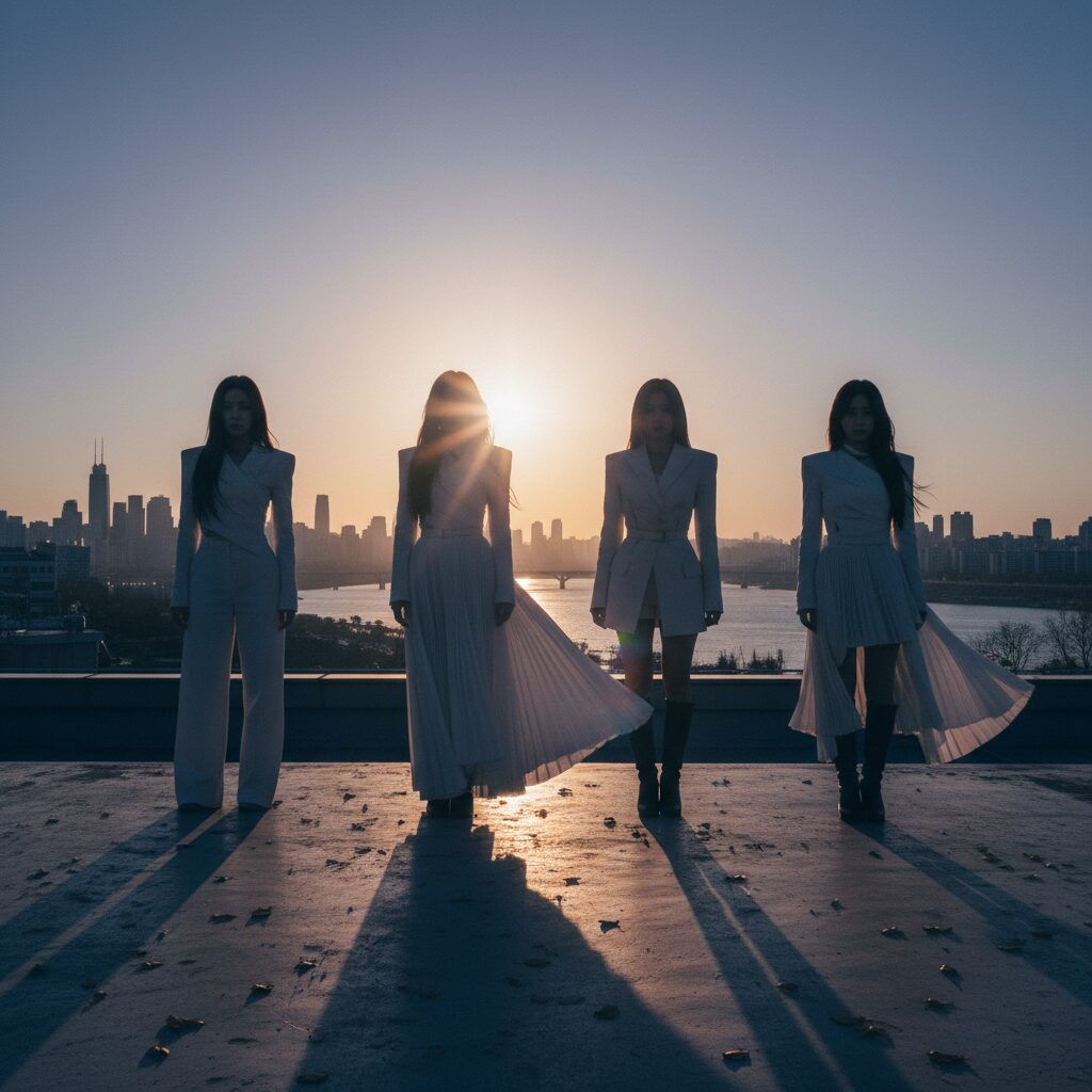 에스파 컴백 티저 이미지 카리나 윈터 지젤 닝닝 네명의 실루엣