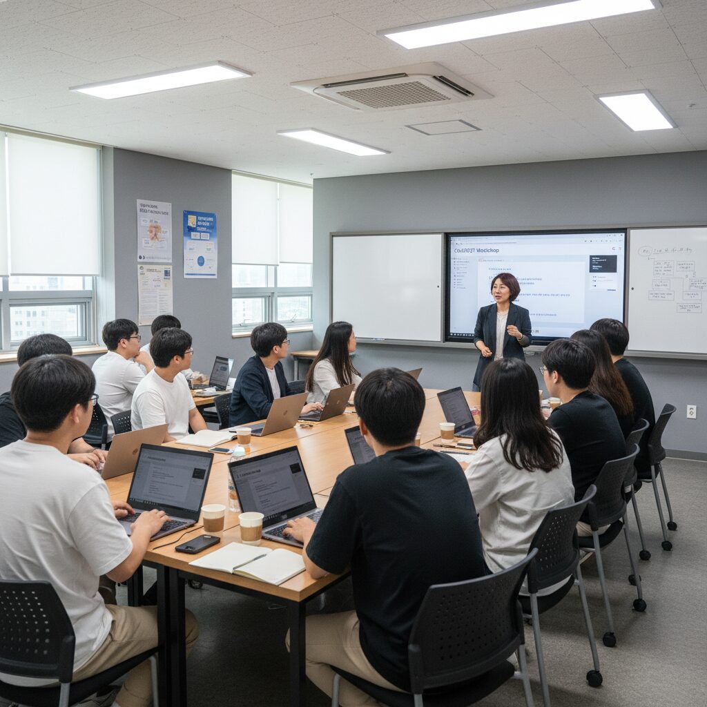AI 학원에서 진행되는 챗GPT 활용 수업 현장