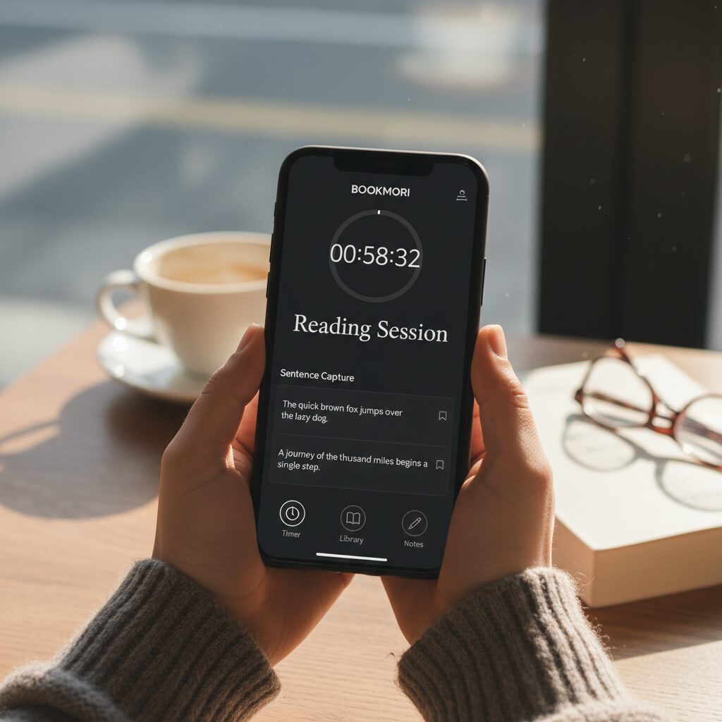 북모리 앱 화면 캡처 독서 타이머와 문장 기록