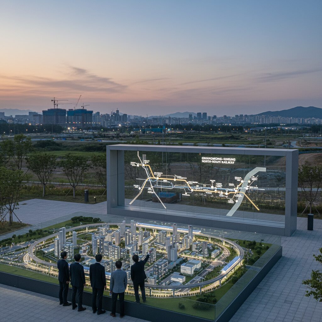 광명시흥 신도시 남북철도 노선도 개념 이미지