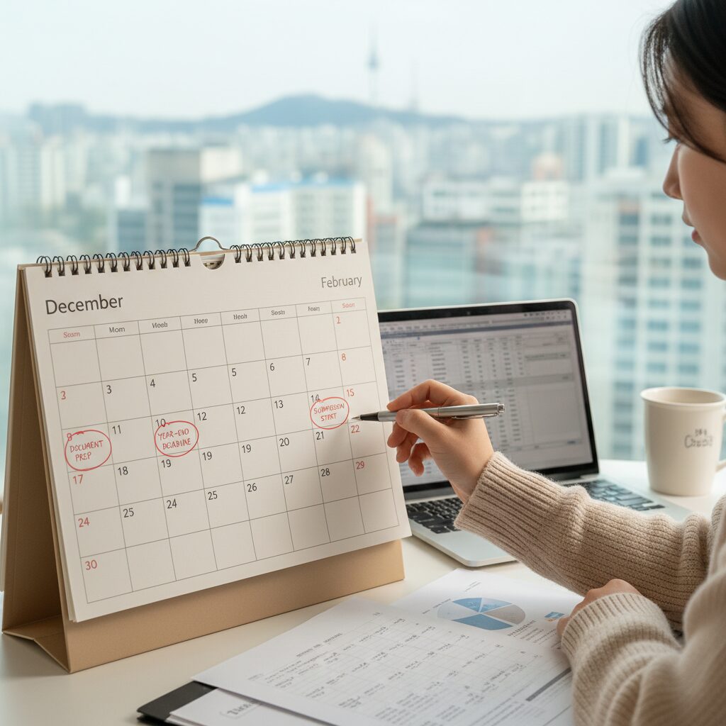 연말정산 주요 일정 캘린더