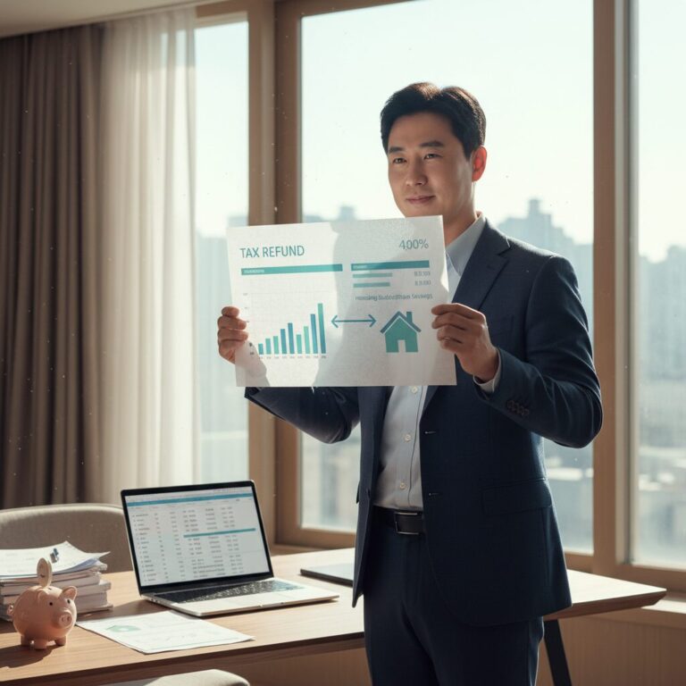 주택청약종합저축 가입자에게 돌아가는 세금 환급 개념도