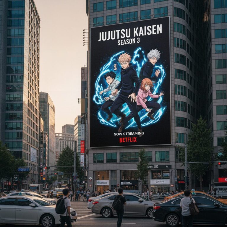 주술회전 3기 넷플릭스 공개 애니메이션 포스터