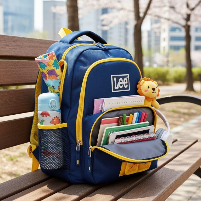 LEE 키즈 백팩 사이드 포켓과 수납공간