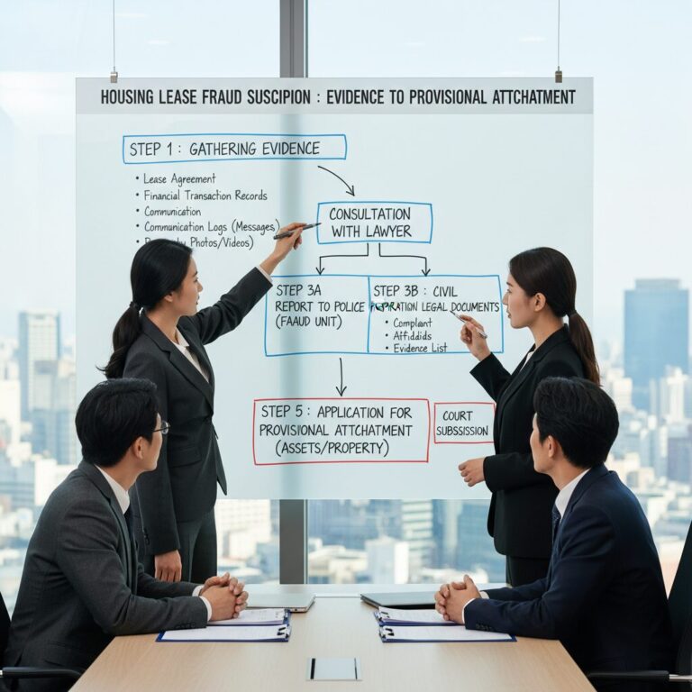 전세 사기 의심 시 증거 수집부터 가압류 신청까지 순서도