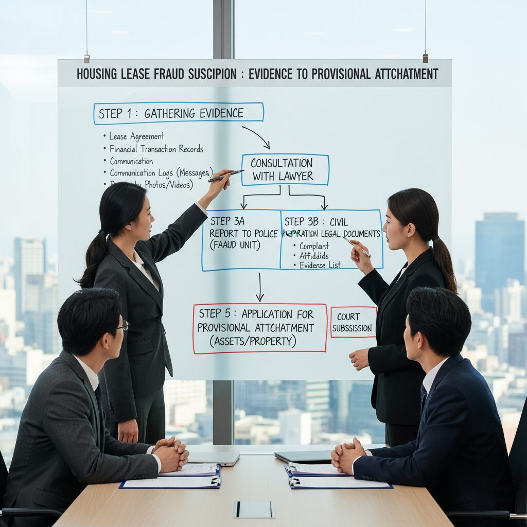 전세 사기 의심 시 증거 수집부터 가압류 신청까지 순서도