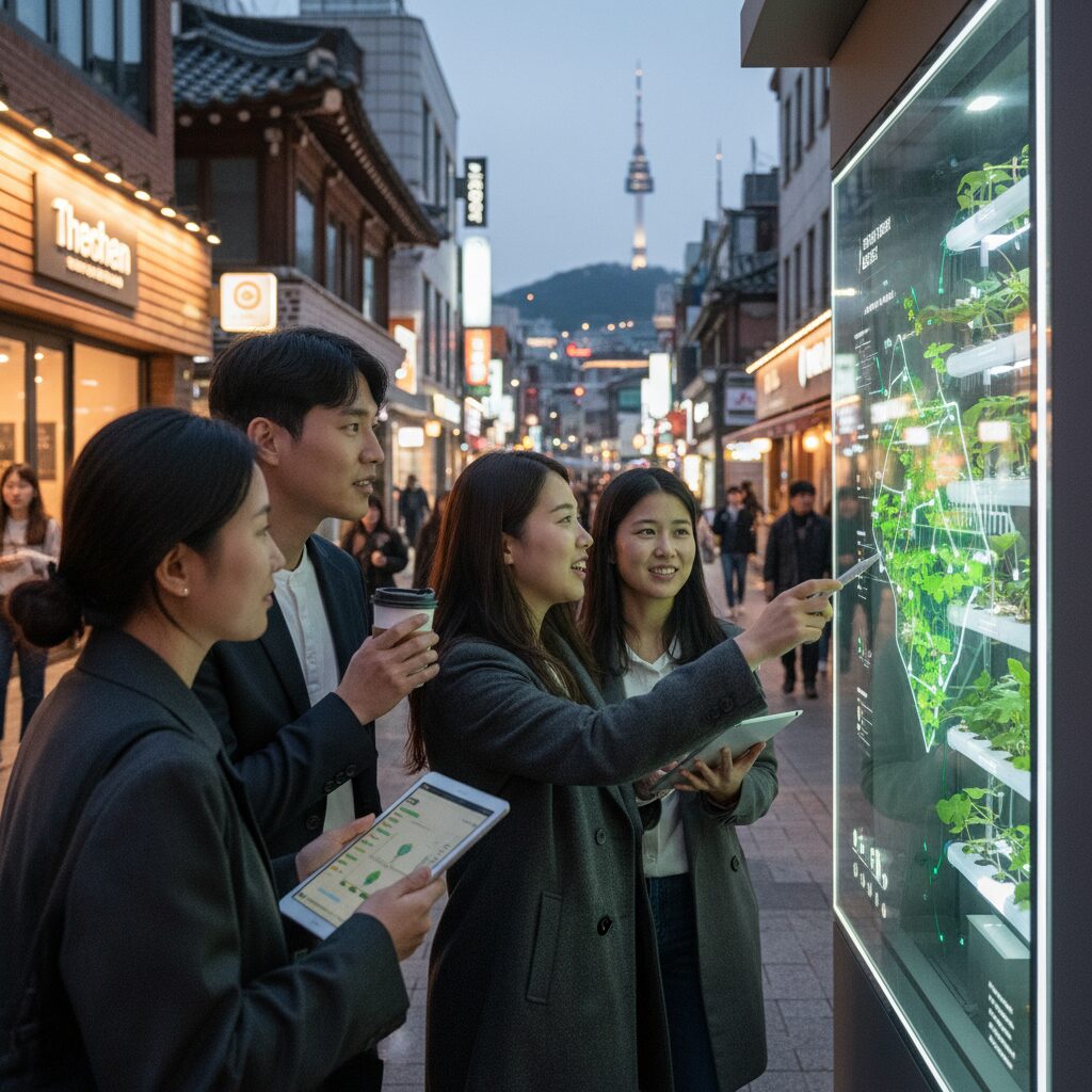 블랙과 화이트 가구로 꾸민 깔끔한 미니멀리스트 거실 인테리어