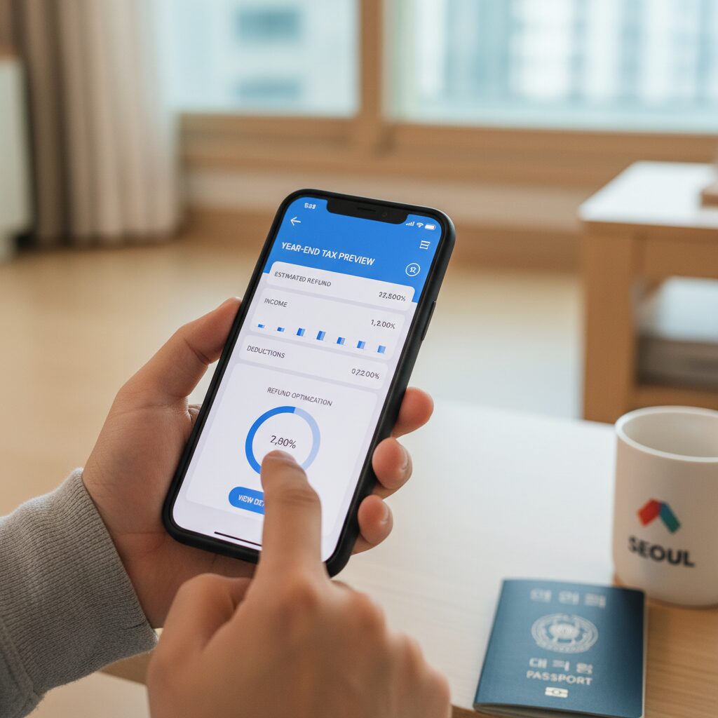 토스 앱에서 연말정산 미리보기 화면 예시