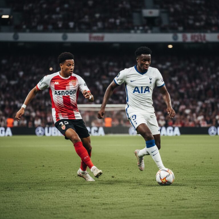 토트넘 쿠두스와 모나코 비어레스 선수 대결 구도