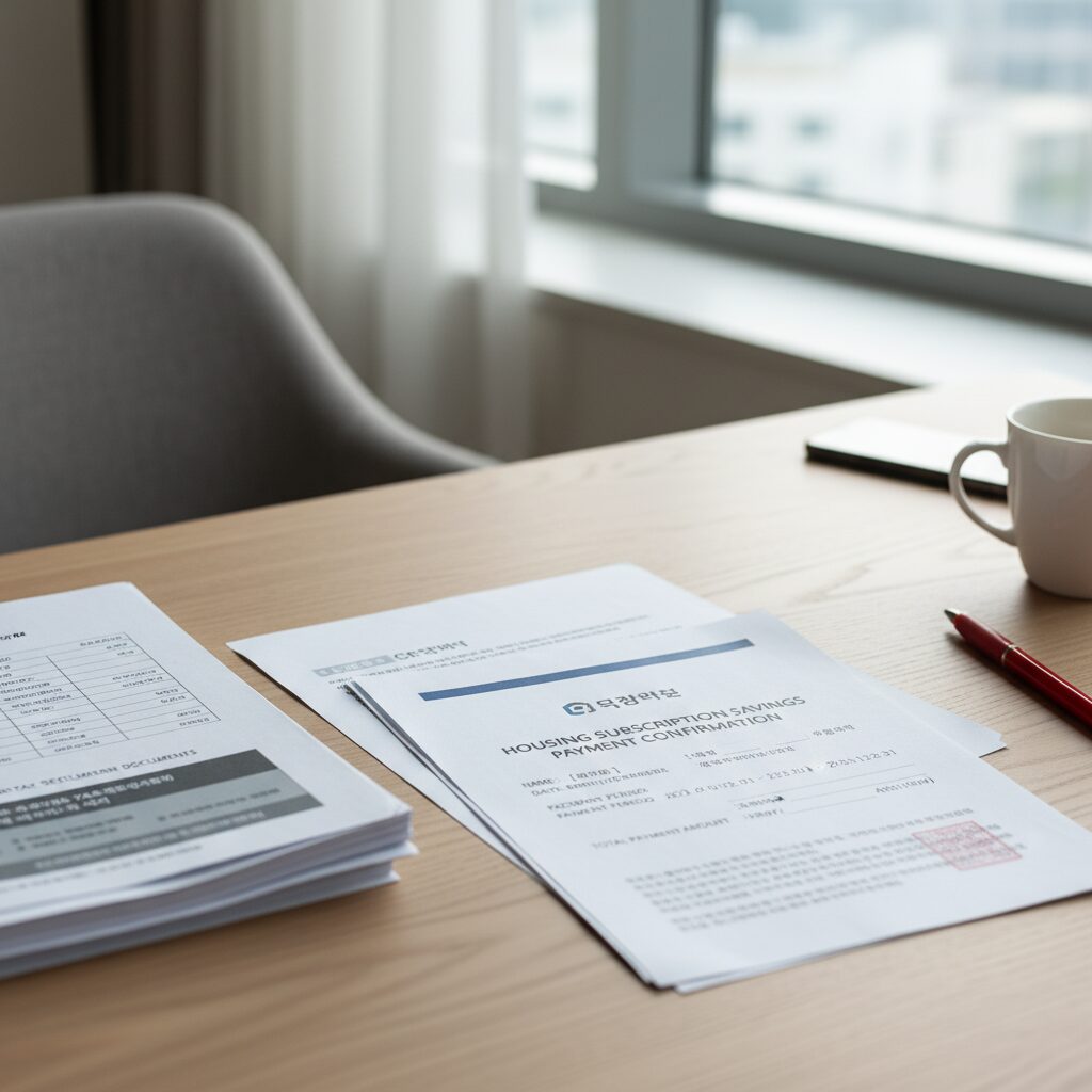 연말정산 서류와 함께 제출하는 주택청약저축 납입확인서