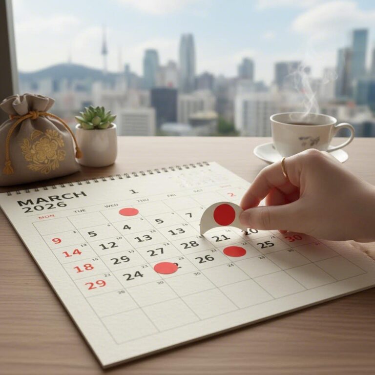 2026년 3월 달력에 손없는날 표시된 이미지