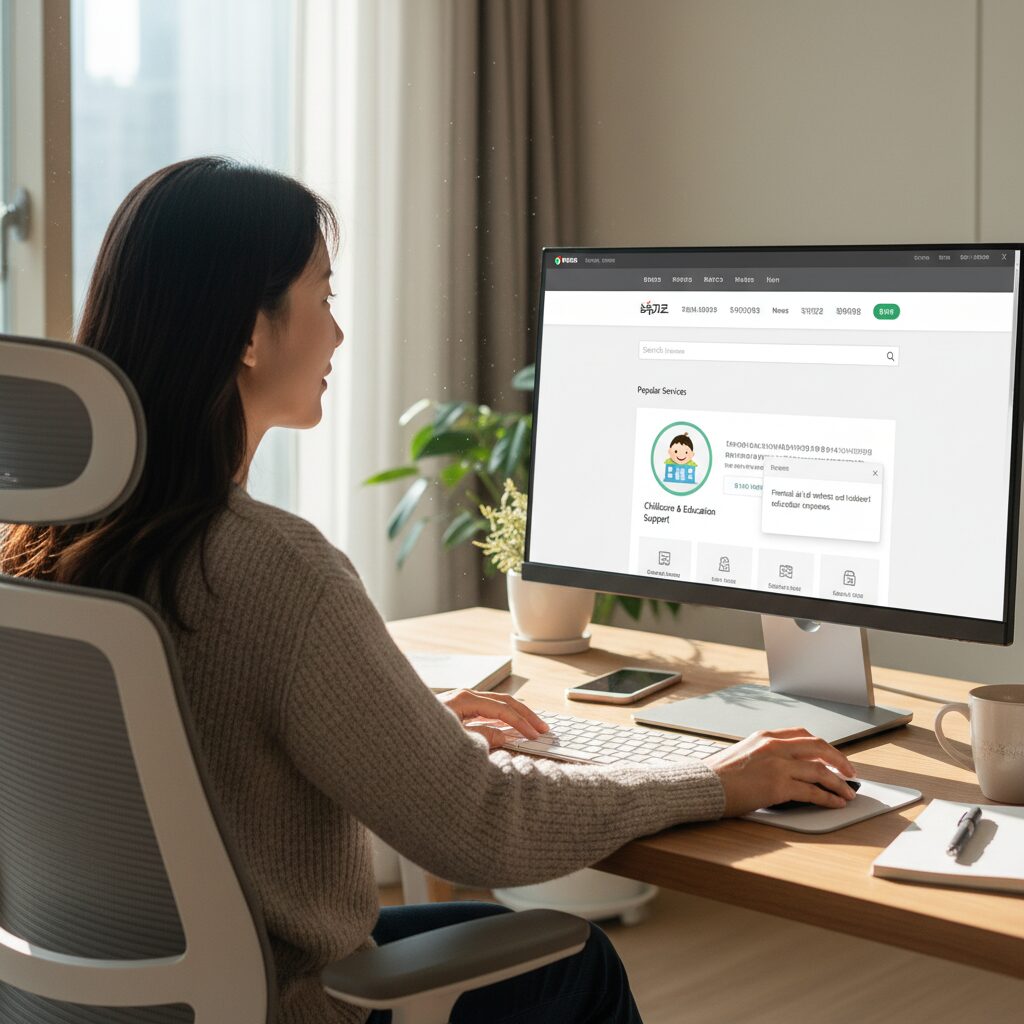 2026년 2월 유아학비 사전신청 안내 복지로 홈페이지에서 유아학비 서비스 찾는 화면