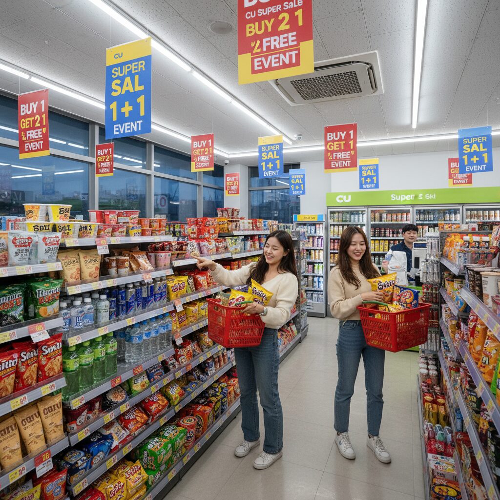 CU 편의점 3월 쓔퍼세일 1+1 2+1 행사 상품들