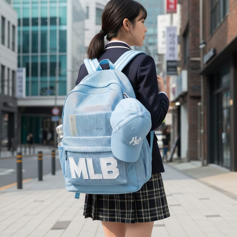 MLB 고학년 메쉬 책가방 라이트블루 색상