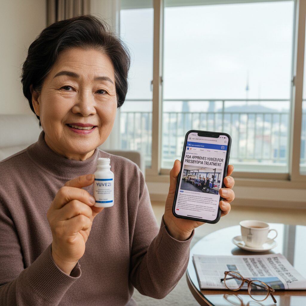 유베지 노안치료 안약 FDA 승인 뉴스 이미지