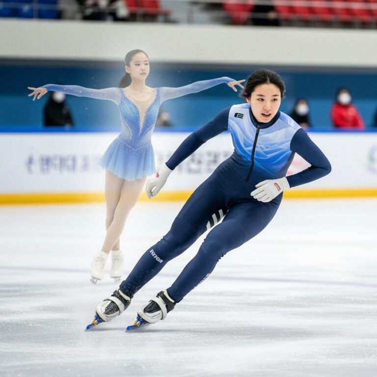 어린 시절 김연아 선수를 동경하며 빙상을 시작한 김길리 선수의 스케이팅 모습