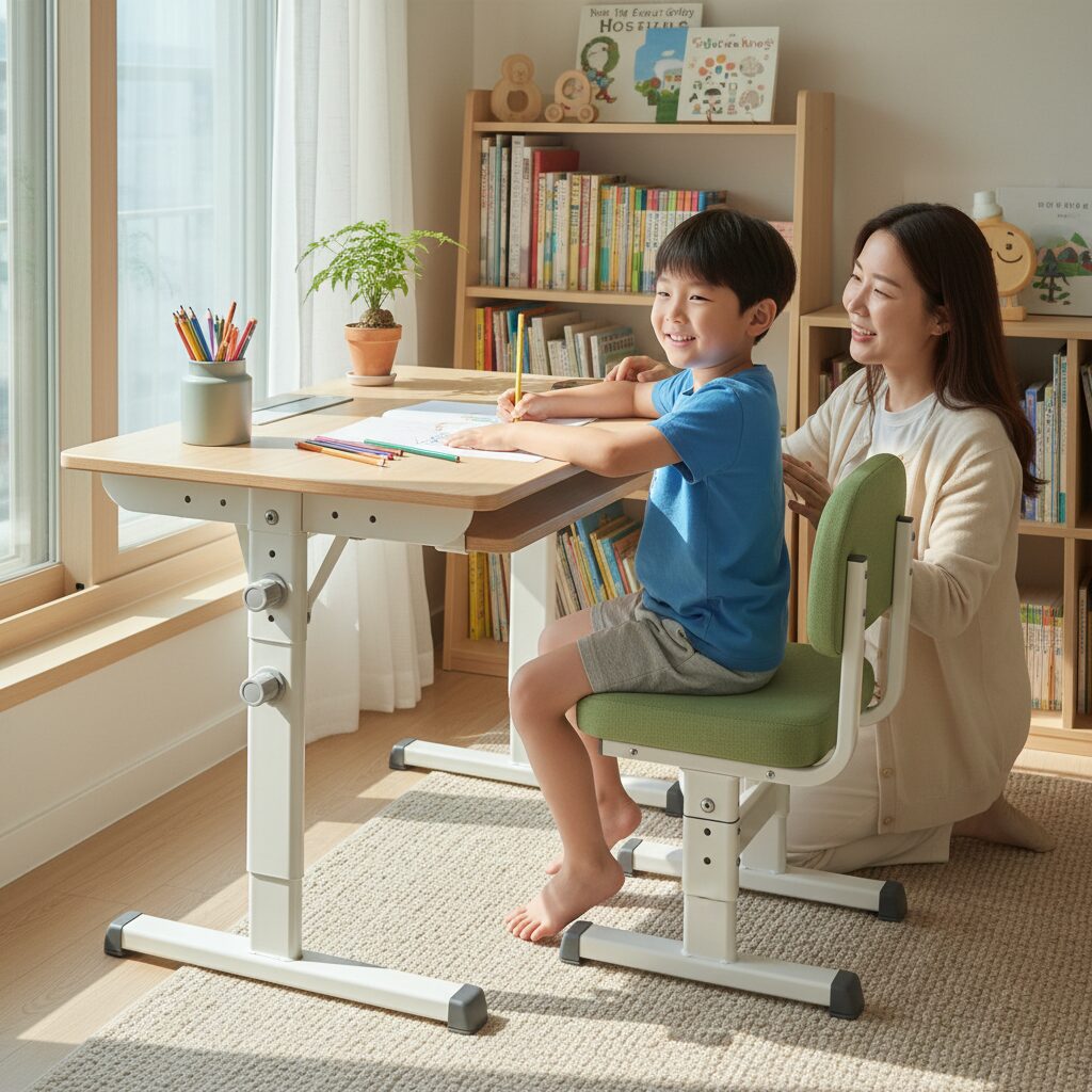 초등학교 입학 선물 추천 학습 환경과 실용 아이템 아이 키에 맞춰 높이 조절이 가능한 어린이 책상과 의자 세트