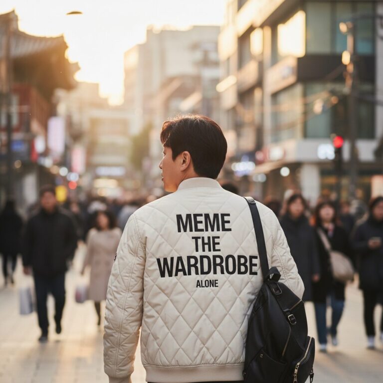 전현무가 나 혼자 산다에서 입은 밈더워드로브 퀼팅 자켓 뒷모습