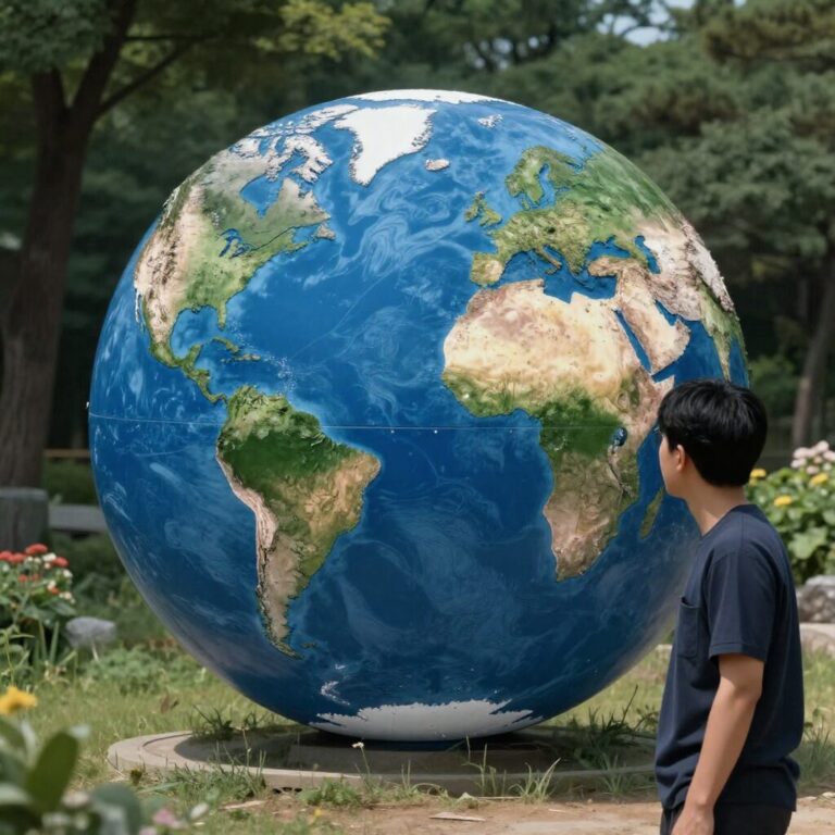 세계 남성의 날 심볼과 지구본 그림