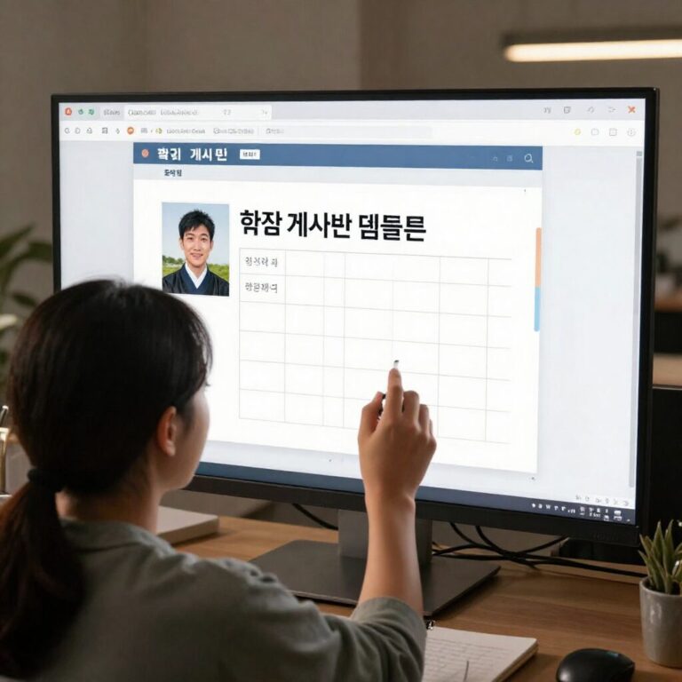 미리캔버스에서 학급 게시판 템플릿을 편집하는 화면