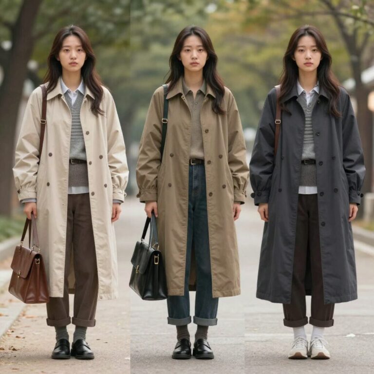 체감온도에 맞는 레이어링 옷차림 예시