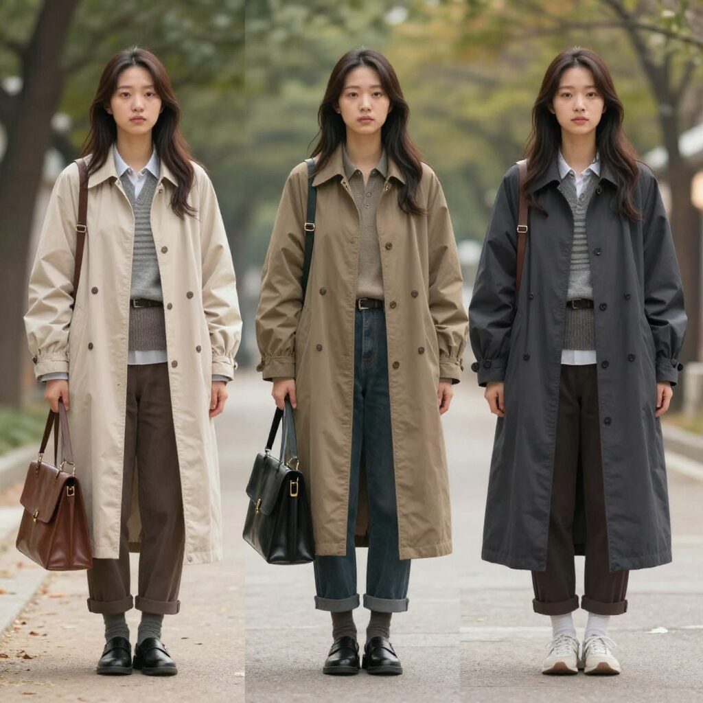 체감온도에 맞는 레이어링 옷차림 예시