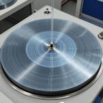 감광막 코팅 공정에서 회전속도와 시간에 따른 두께 변화 그래프