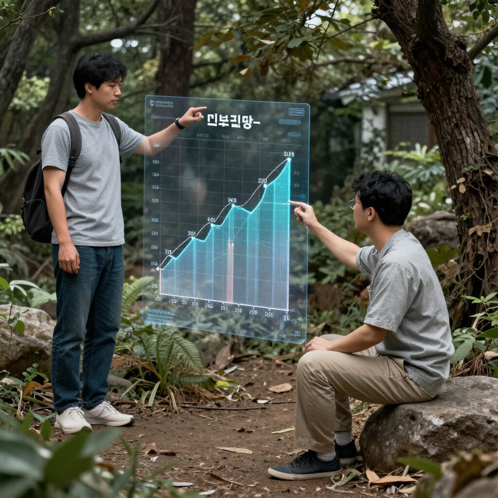 초 단위 로그 데이터와 건강 기록일지를 비교 분석하는 개념도