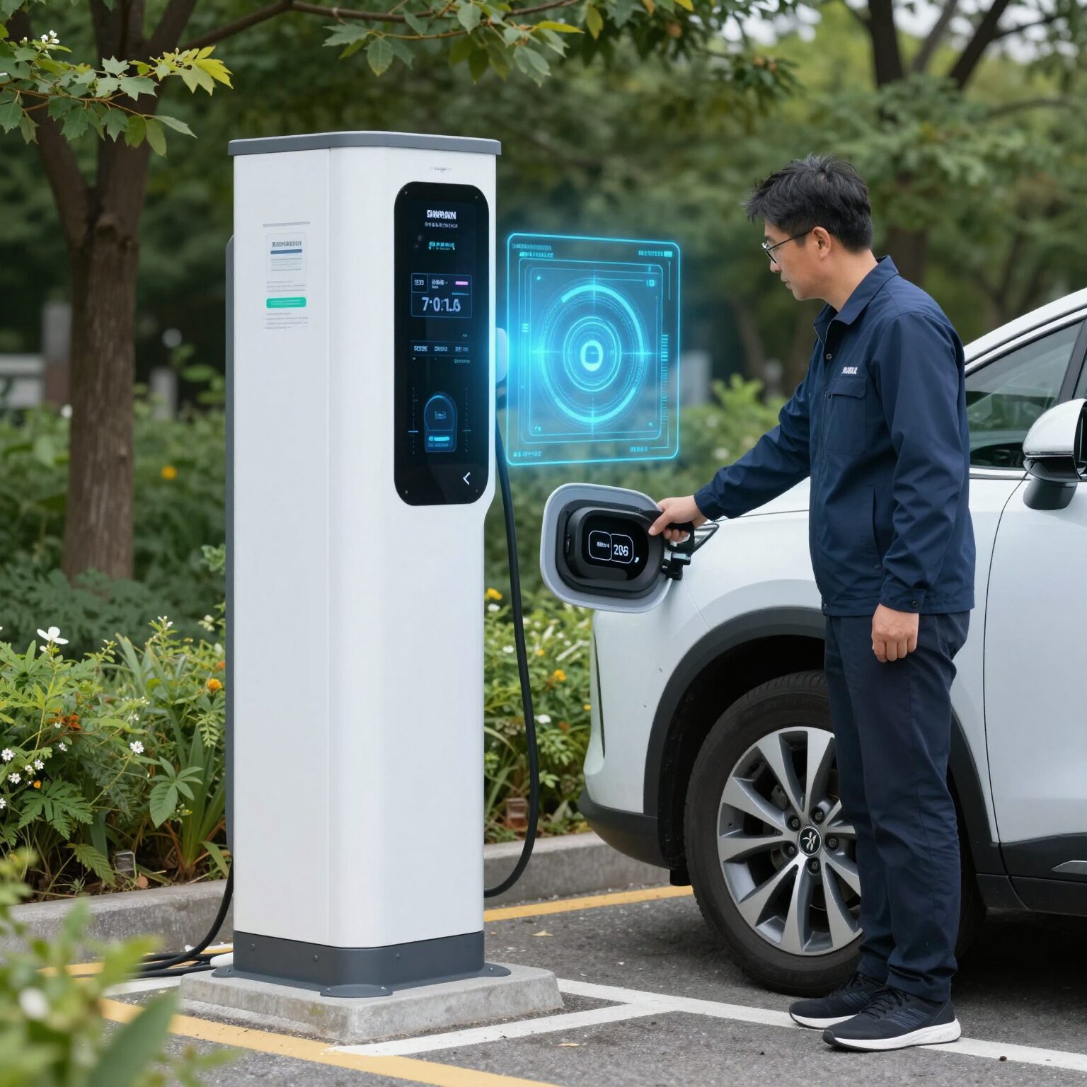 채비 전기차 초급속 충전기 운영 충전소 실제 사진