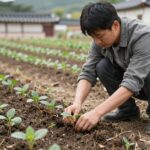 땅두릅 모종을 적절한 간격으로 심는 방법