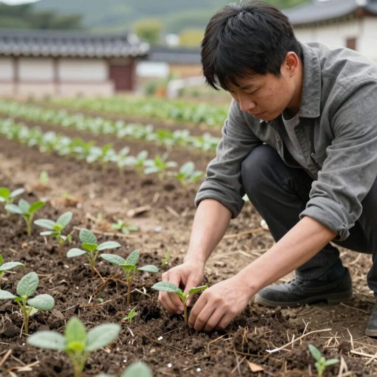 땅두릅 모종을 적절한 간격으로 심는 방법
