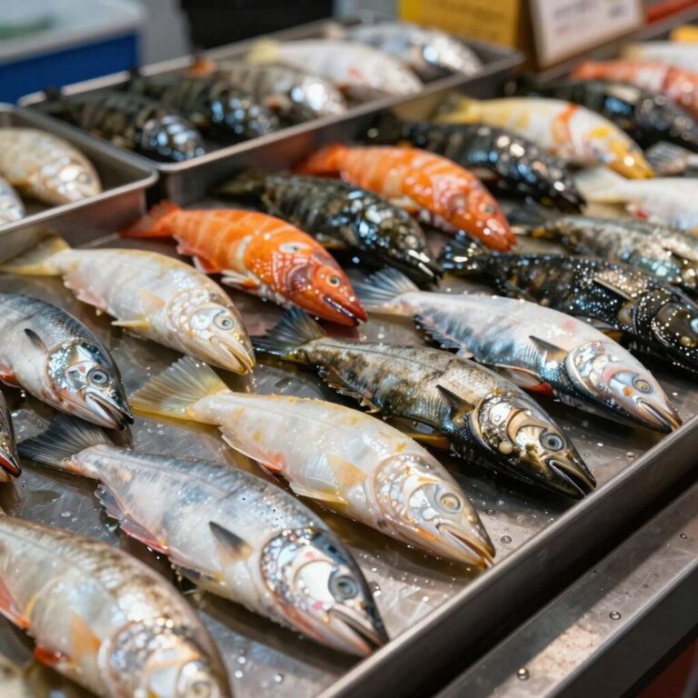 삿포로 장외시장 키타노구루메테이에서 털게 사시미와 찜이 담긨 접시
