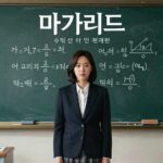 마거리트의 정리 영화 후기 영화 마거리트의 정리 포스터, 주인공 마거리트가 수학 공식이 적힌 칠판 앞에 서 있는 모습